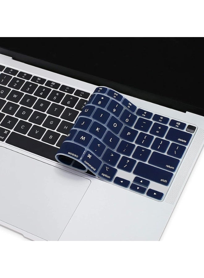 Premium Keyboard Cover Skin for MacBook Air Keyboard 15 inch M5 A3448/M4 A3241/M3 A3114/M2 A2941, Air 13.6" M5 A3449/M4 A3240/M3 A3113/M2 A2681, MacBook Pro Keyboard Cover 14 16 inch M5 M4 M3 M1 M2 A3434/A3427/A3426/A3112/A3401/A3185/A2992A2918/A2779/A2442 &A3403/A3429/A3428/A3186/A2991/A2780/A2485,Blue - Image 1